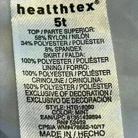 Healthtex Dress Toddler 3T Aqua Blue Lace Tulle Party Formal Sparkles Lined - Picture 8 of 11